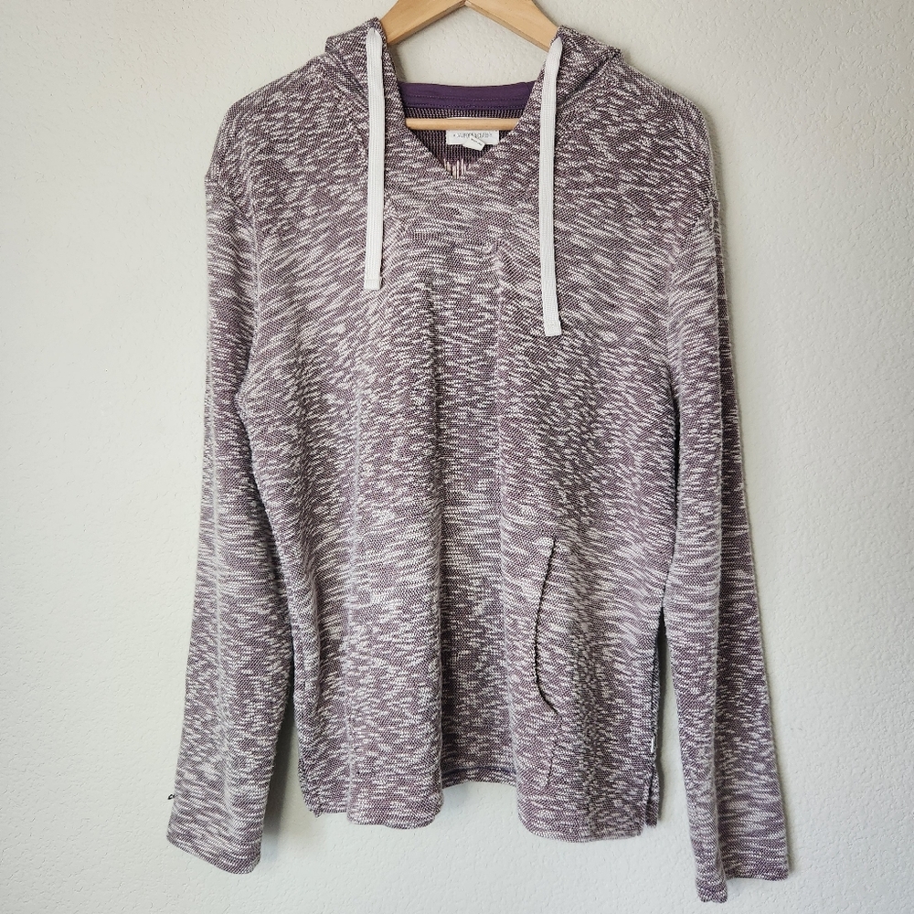 Women's Cream/Purple Hang Ten Cotton/Polyester Hoodie Sweatshirt Size XL